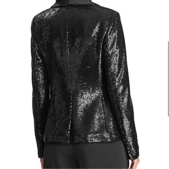 Ralph Lauren Women’s Sequin Single Breast Lined Heavy Blazer Jacket Size 6 - Picture 14 of 16